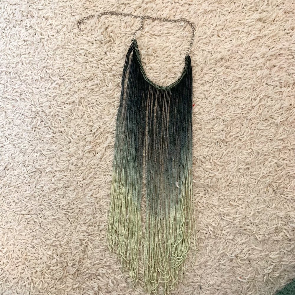 Blue Ombre, Fringe/Tassel Necklace